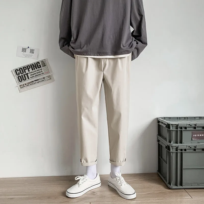 Hong Kong Pants Men Korean Trendy Loose Straight All-Matching Student Casual Long Drape Pants