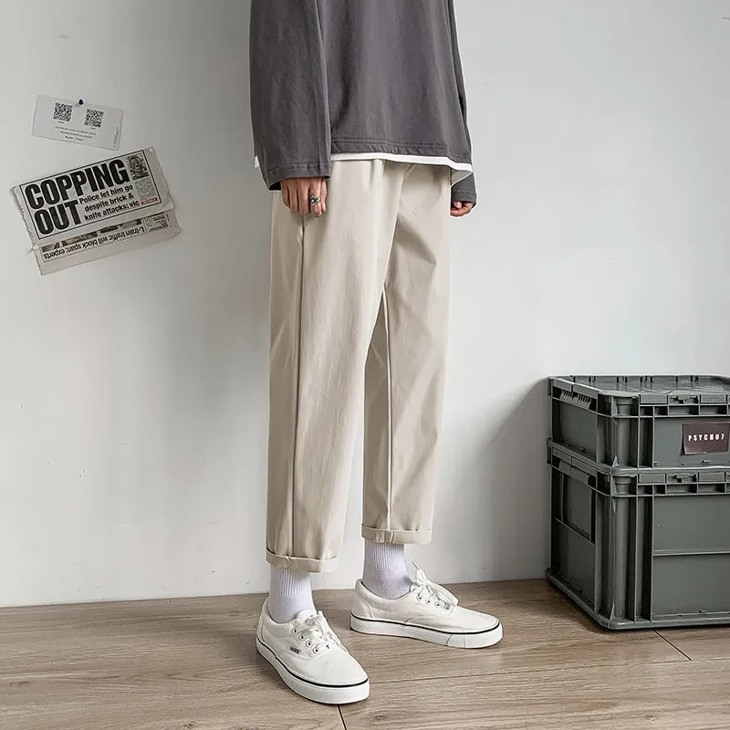 Hong Kong Pants Men Korean Trendy Loose Straight All-Matching Student Casual Long Drape Pants