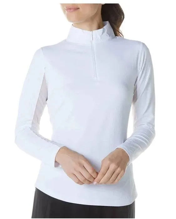 IBKUL Womans Athleisure Wear Sun Protective UPF 50  Long Sleeve Mock neck