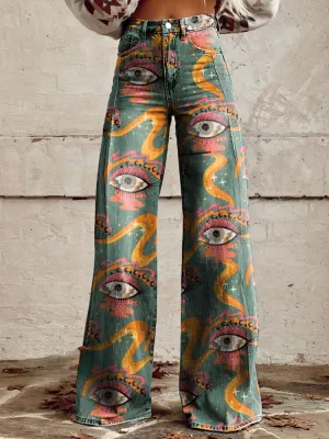 Ivy - Trendy High-Waisted Wide-Leg Trousers