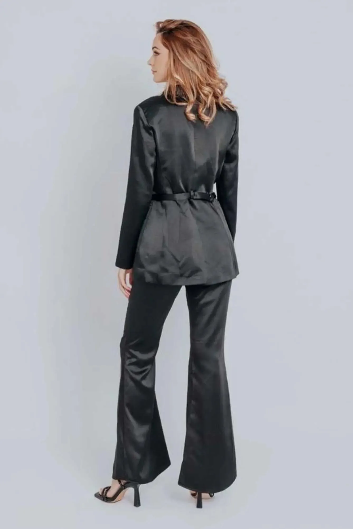 Kali High Waisted Flare Pants Black