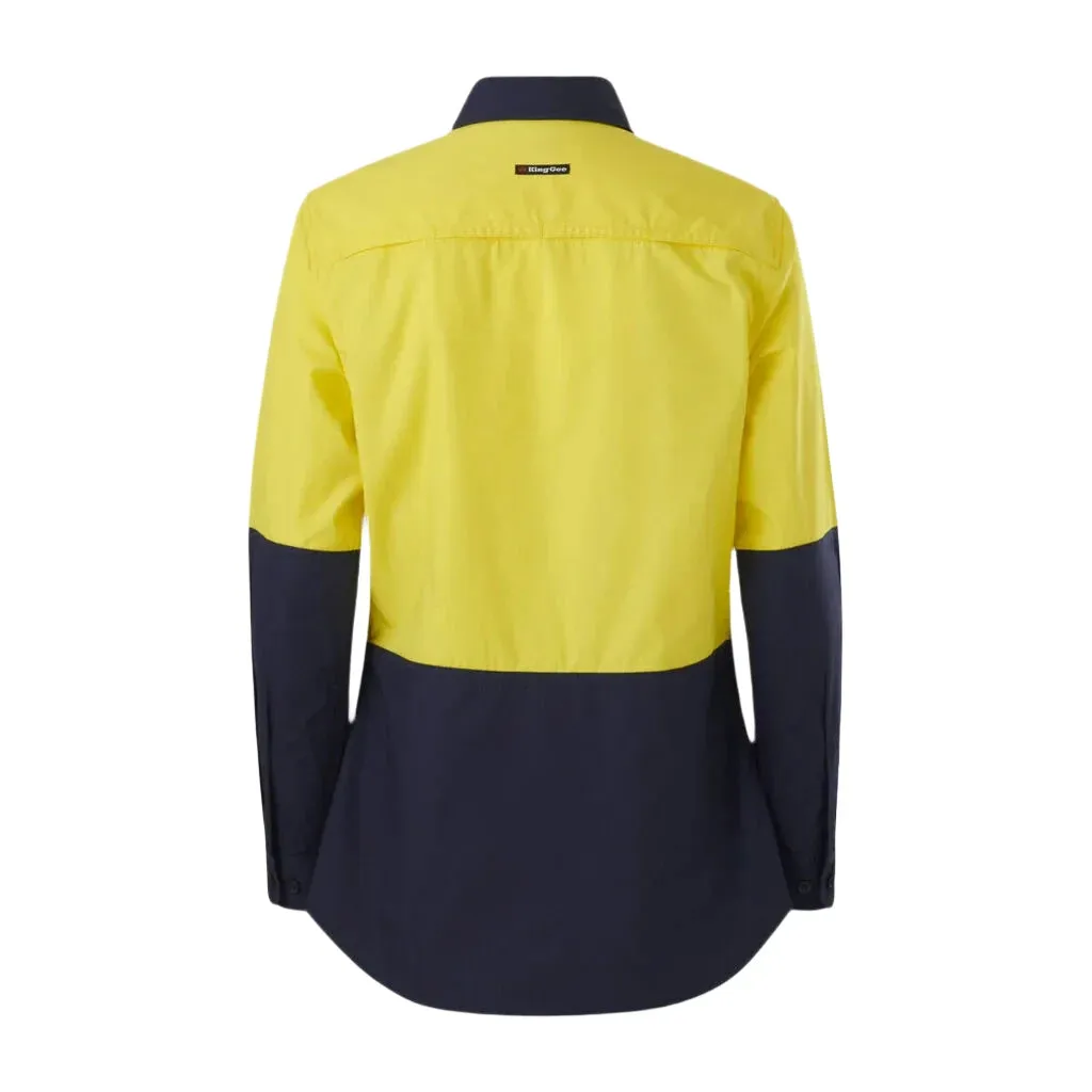KingGee Women's Workcool Vented Spliced Shirt Long Sleeve (K44226)