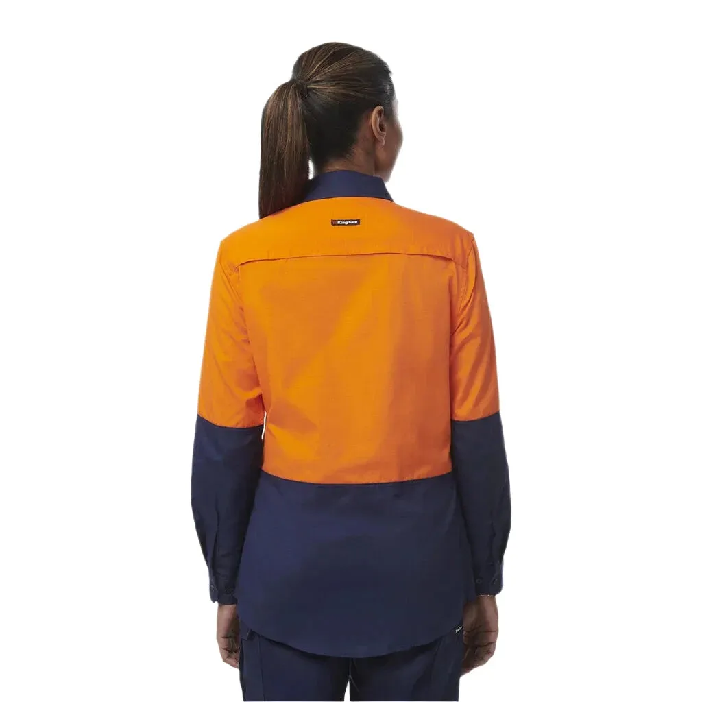 KingGee Women's Workcool Vented Spliced Shirt Long Sleeve (K44226)