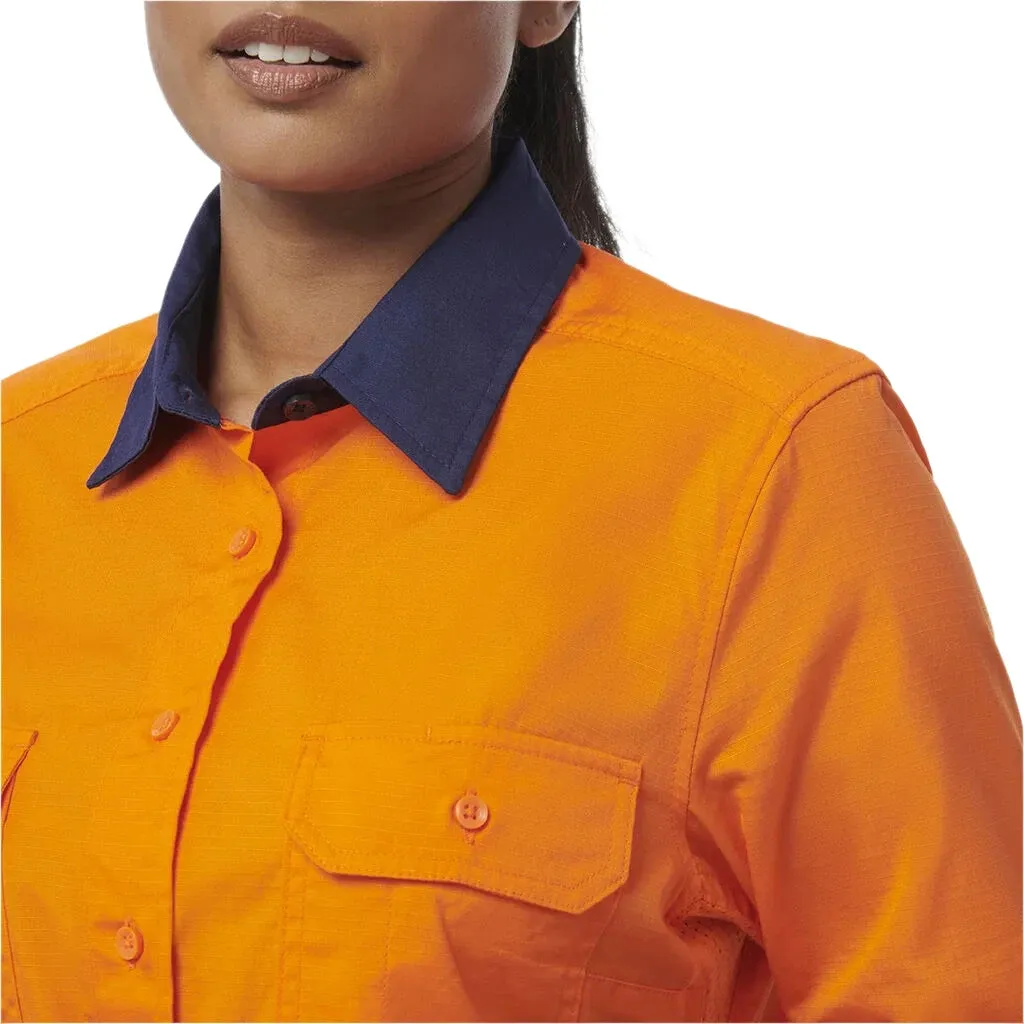 KingGee Women's Workcool Vented Spliced Shirt Long Sleeve (K44226)