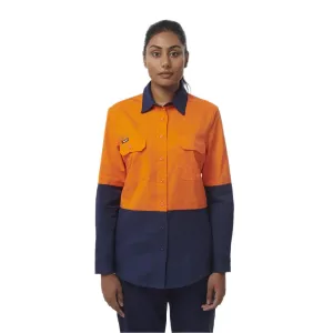 KingGee Women's Workcool Vented Spliced Shirt Long Sleeve (K44226)