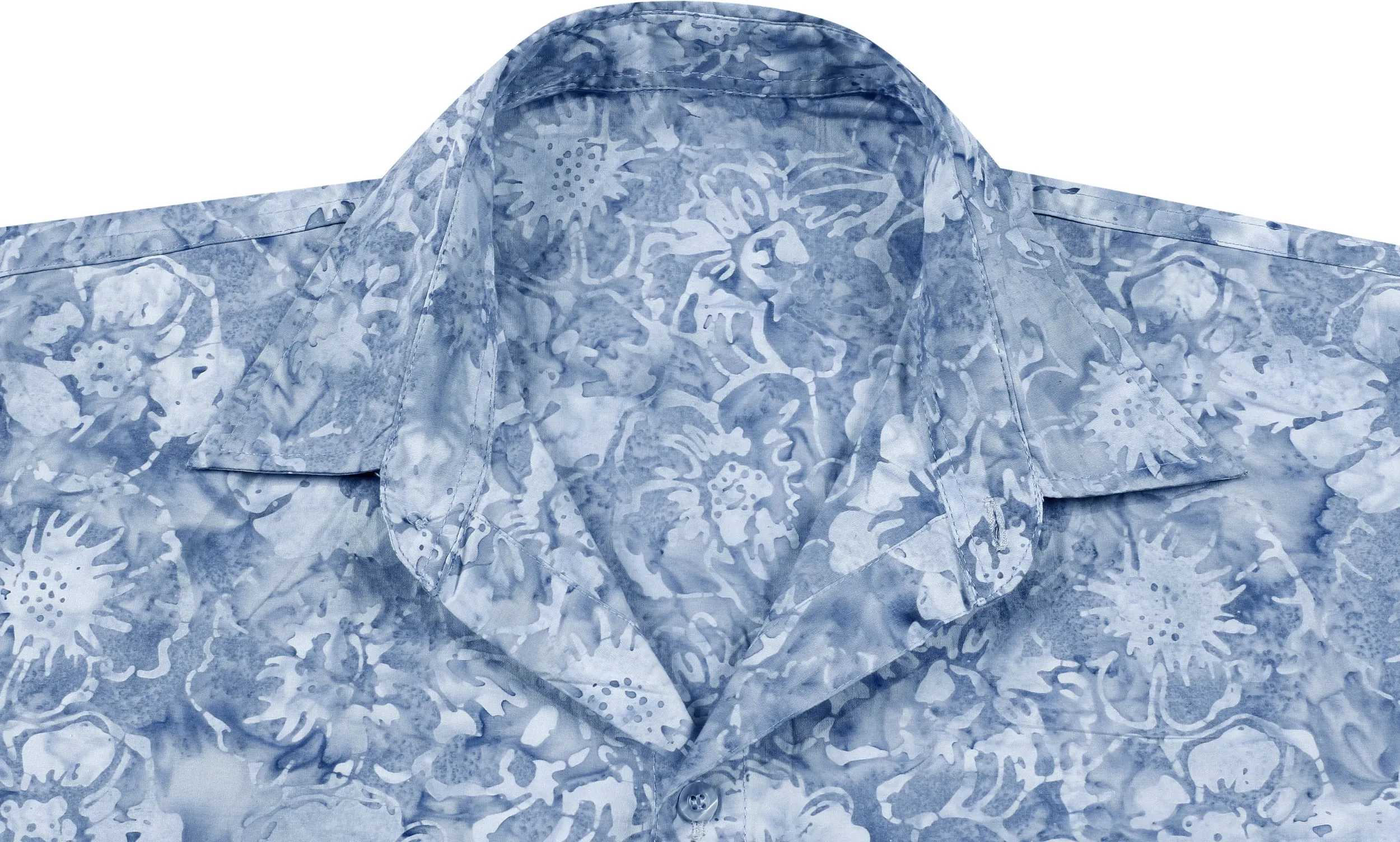 LA LEELA Men's Wear Summer Everyday Essentials Holiday Casual  Shirt 100% NATURAL COTTON   Floral Hand Printed Grey Hawaiian shirt
