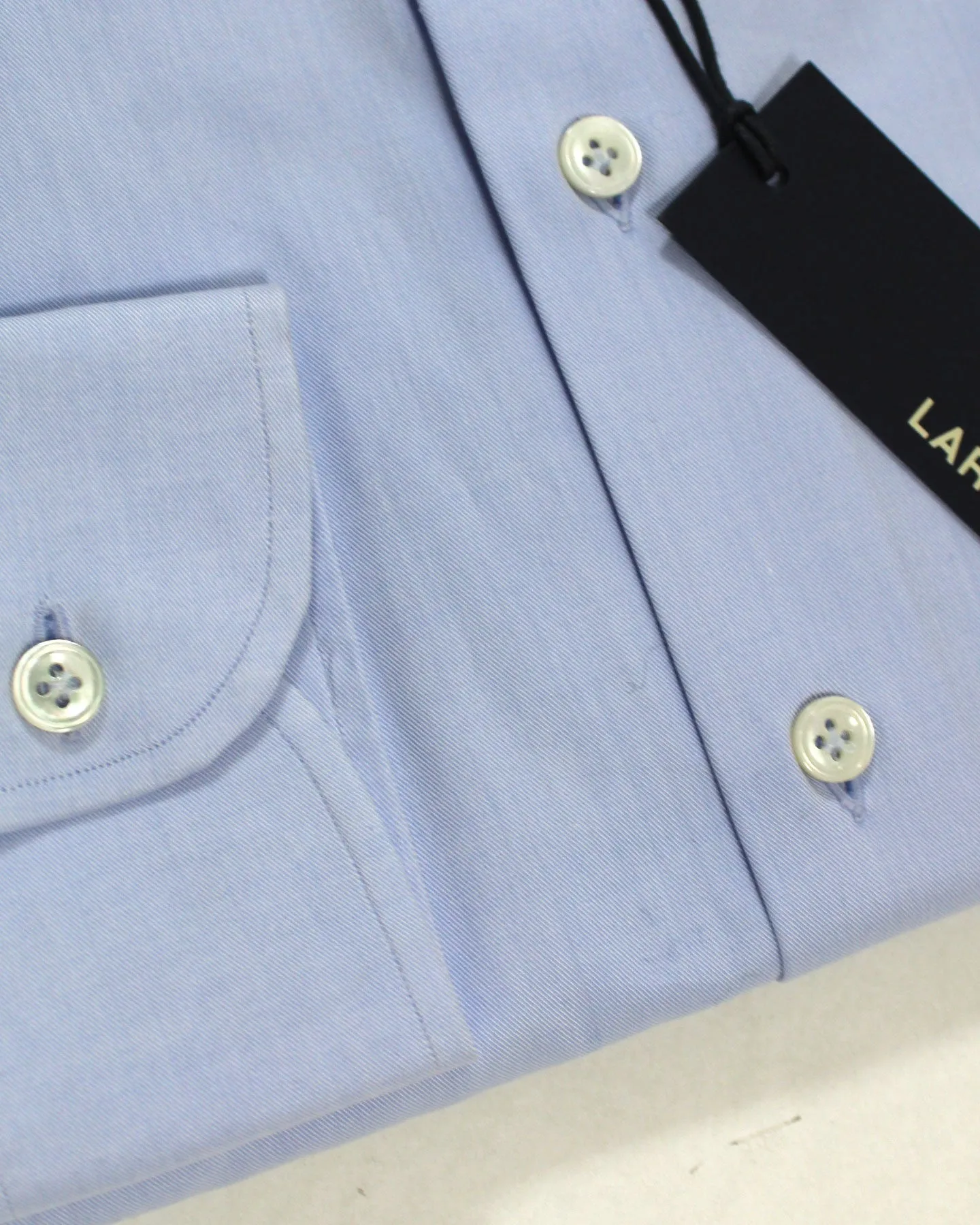Lardini Dress Shirt Blue - Spread Collar 41 - 16