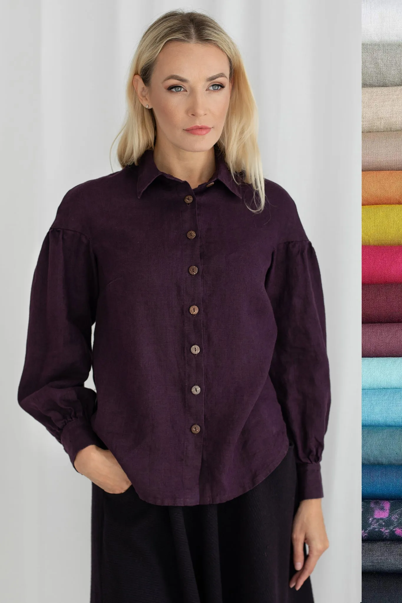 Linen shirt top Kari