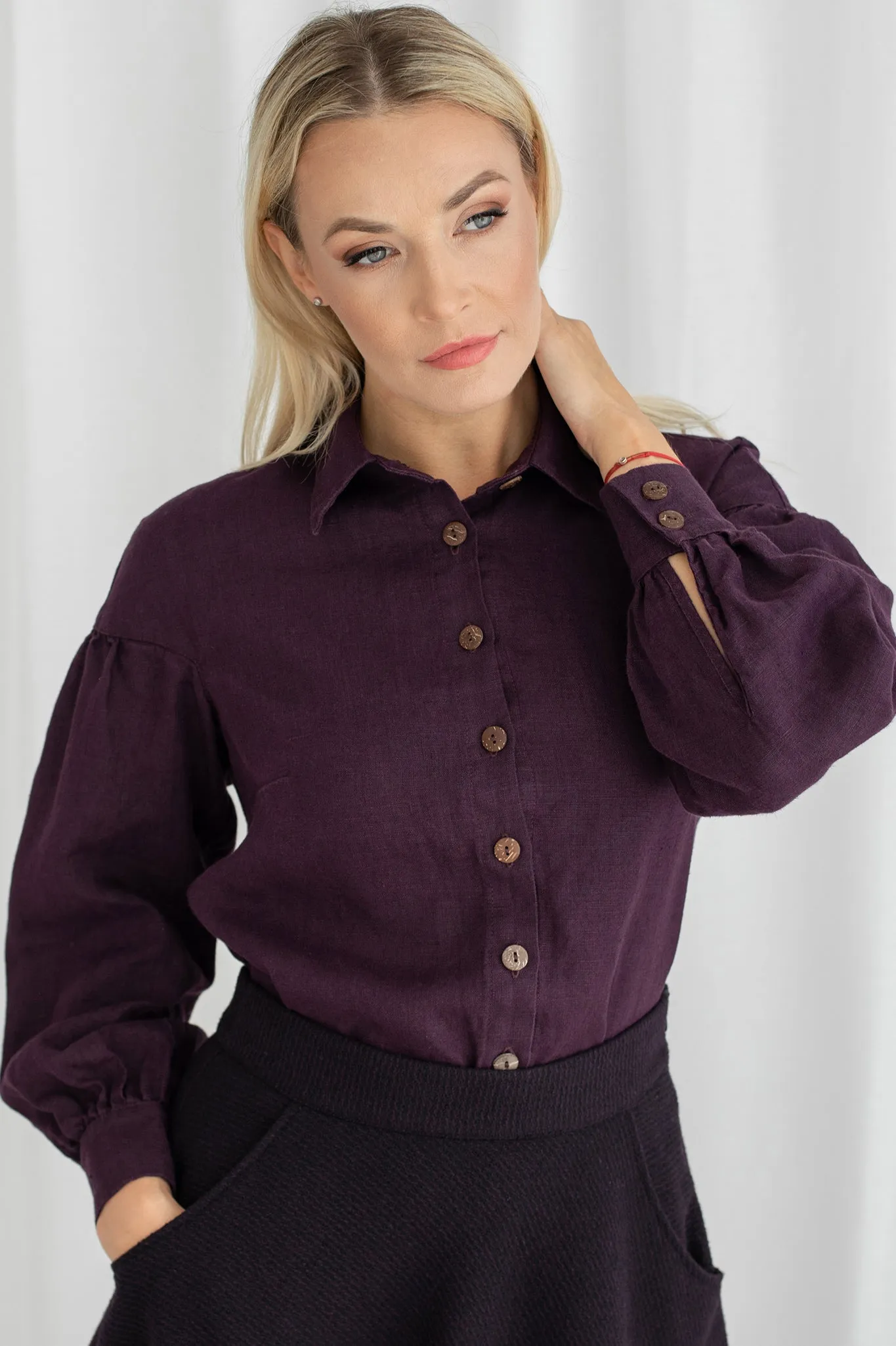 Linen shirt top Kari