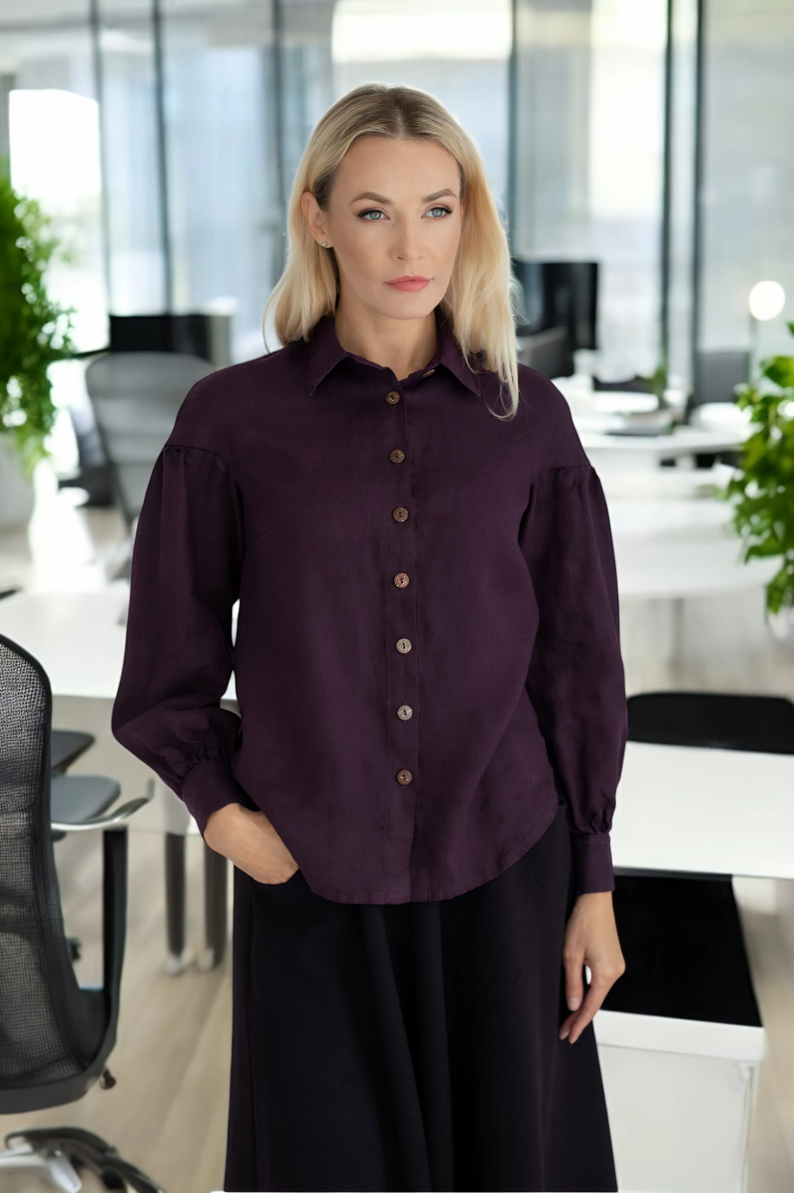 Linen shirt top Kari