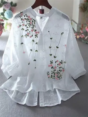 Literary Cotton Shirts For Women