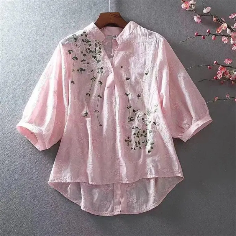 Literary Cotton Shirts For Women