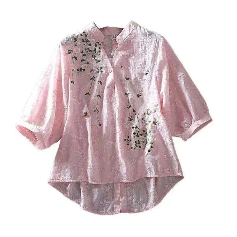 Literary Cotton Shirts For Women
