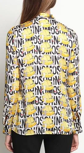 Logo-Printed Silk and Cotton Blouse *Limited Stock*