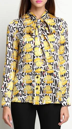 Logo-Printed Silk and Cotton Blouse *Limited Stock*