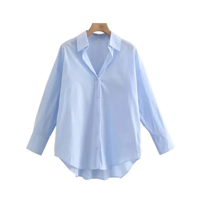 LOOSE POPLIN BLOUSE