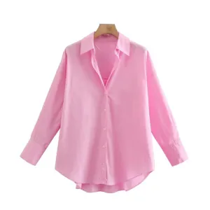 LOOSE POPLIN BLOUSE