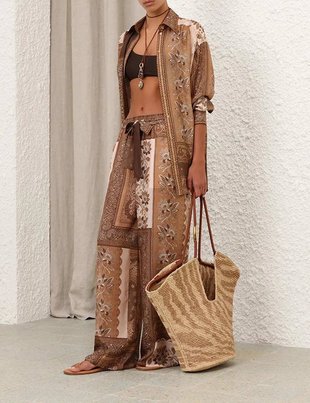 Lucky Relaxed Pant in Chocolate Bandana