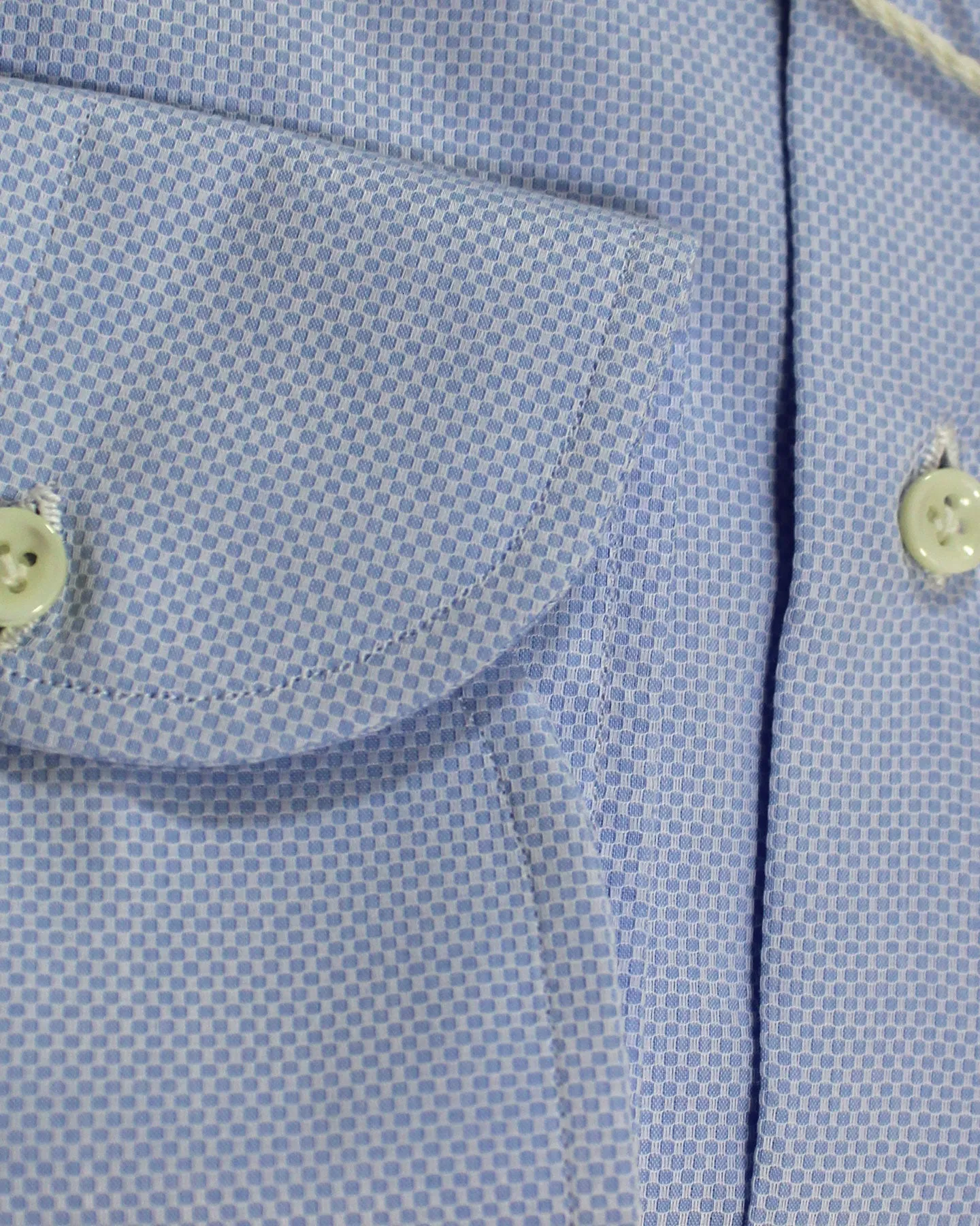 Luigi Borrelli Dress Shirt Blue Pattern 39 - 15 1/2