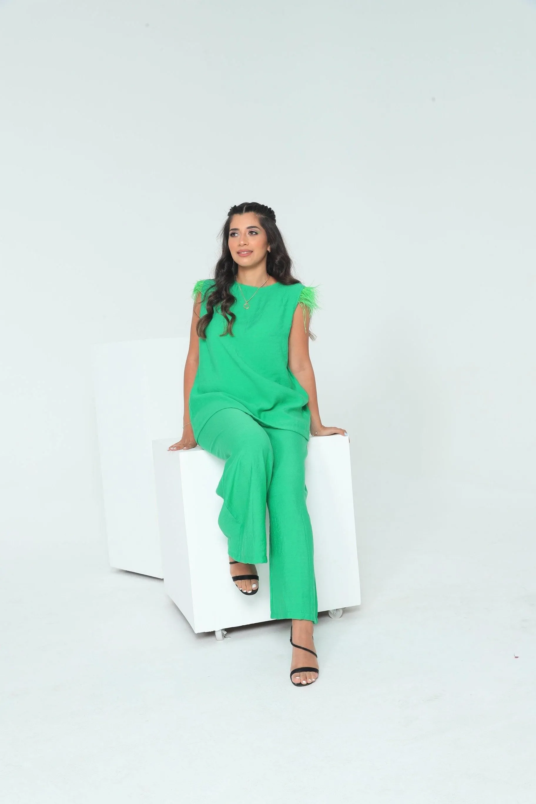 MARGARITA PANT & RELAXED TOP - EMERALD GREEN