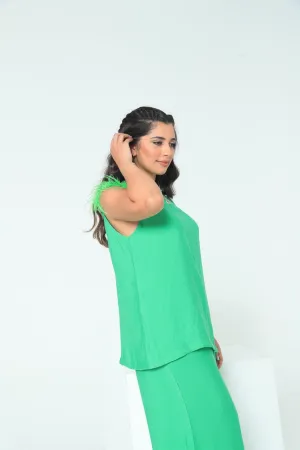 MARGARITA PANT & RELAXED TOP - EMERALD GREEN