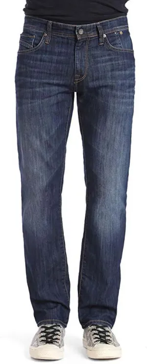 Mavi Men's Zach Size 31/32 Regular Fit Dark Maui Straight Leg Stretch Jeans