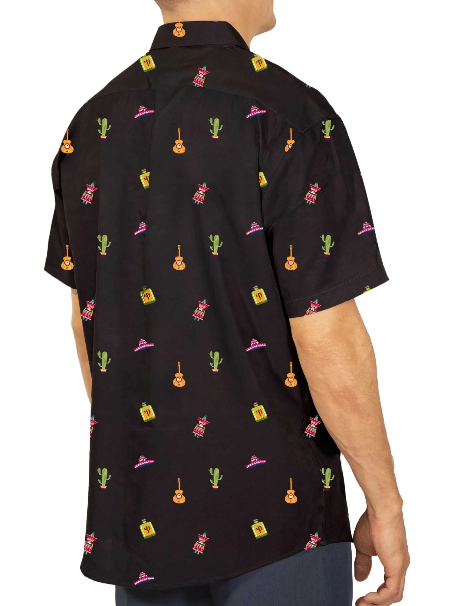 Mens Button Down Shirt - Fiesta Party