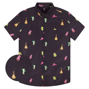 Mens Button Down Shirt - Fiesta Party