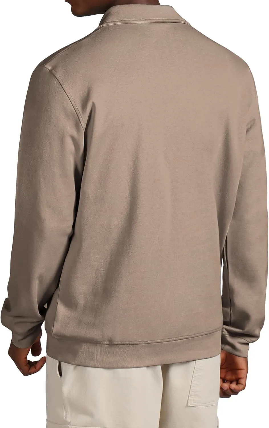 Men's Casual Long Sleeve Polo Shirts Classic Button Down Golf Shirt Loose Fit Pullover Sweatshirts