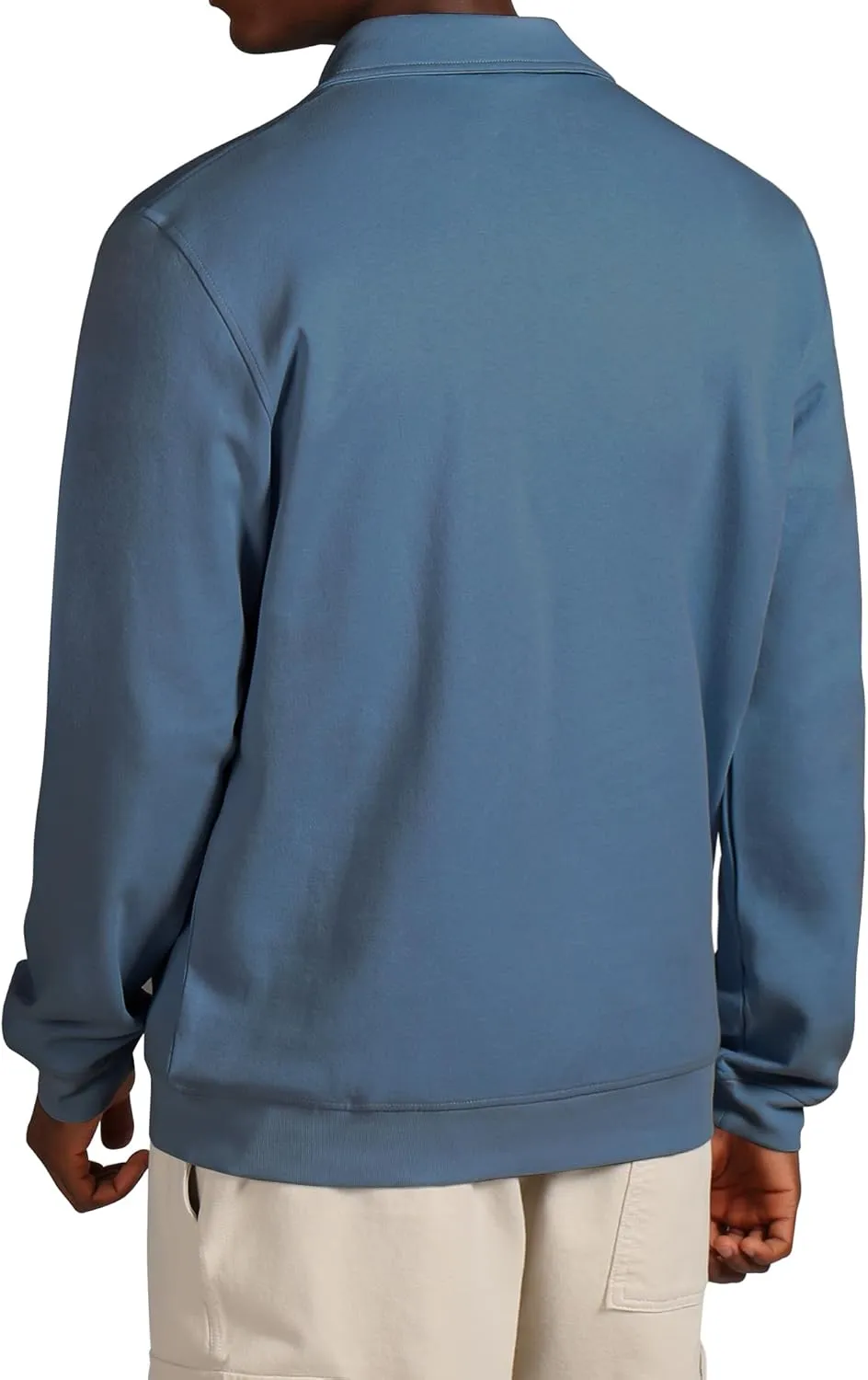 Men's Casual Long Sleeve Polo Shirts Classic Button Down Golf Shirt Loose Fit Pullover Sweatshirts