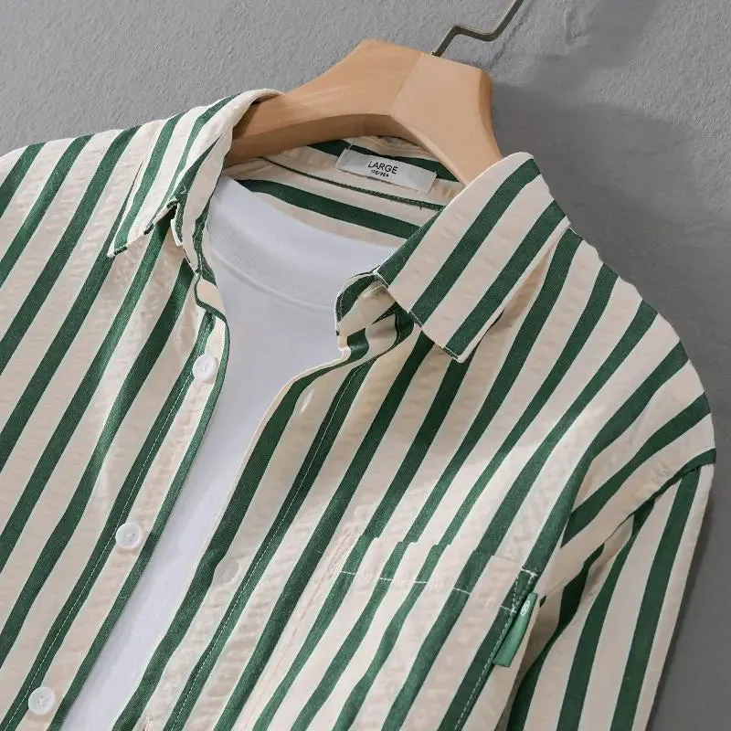 Men's Elegant Striped Dress Shirt