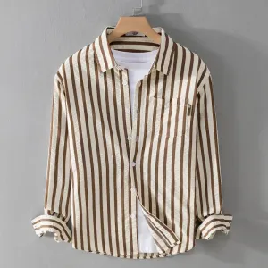 Men's Elegant Striped Dress Shirt