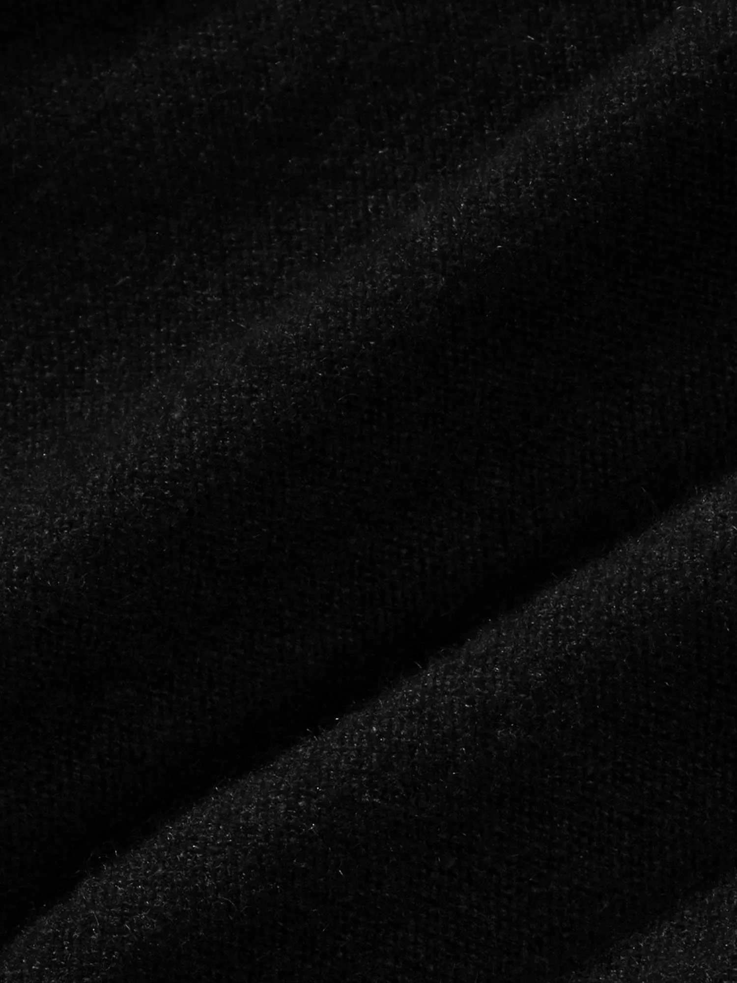 Mens Recycled Cashmere Loose Track Pants—black
