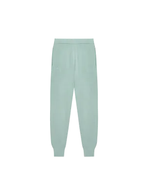 Mens Regenerative Merino Wool Track Pants—eucalyptus blue