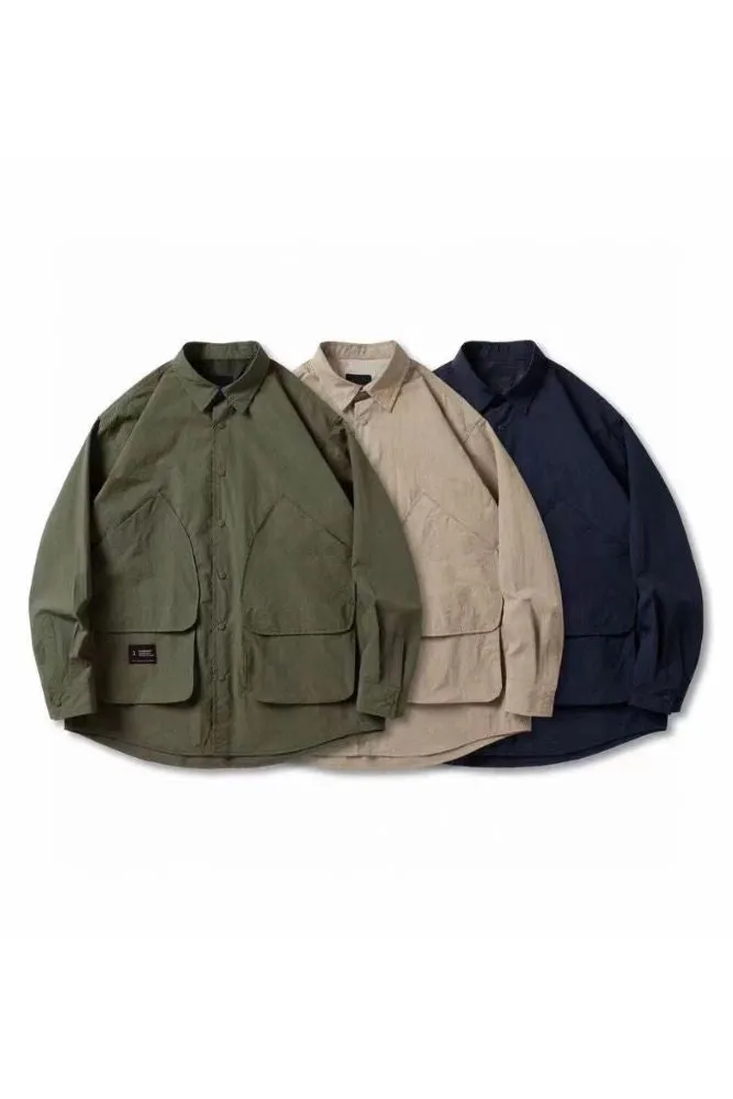 Mountain Multi Pockets Shirts In Blue