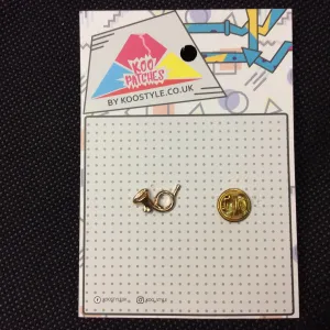 MP0173 - Mini Golden Trumpet Musical Instrument Metal Pin Badge