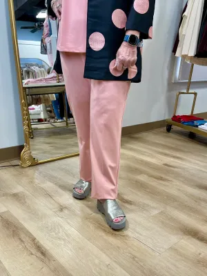 Multiples Wide Band PO Relaxed Leg Pant Blush