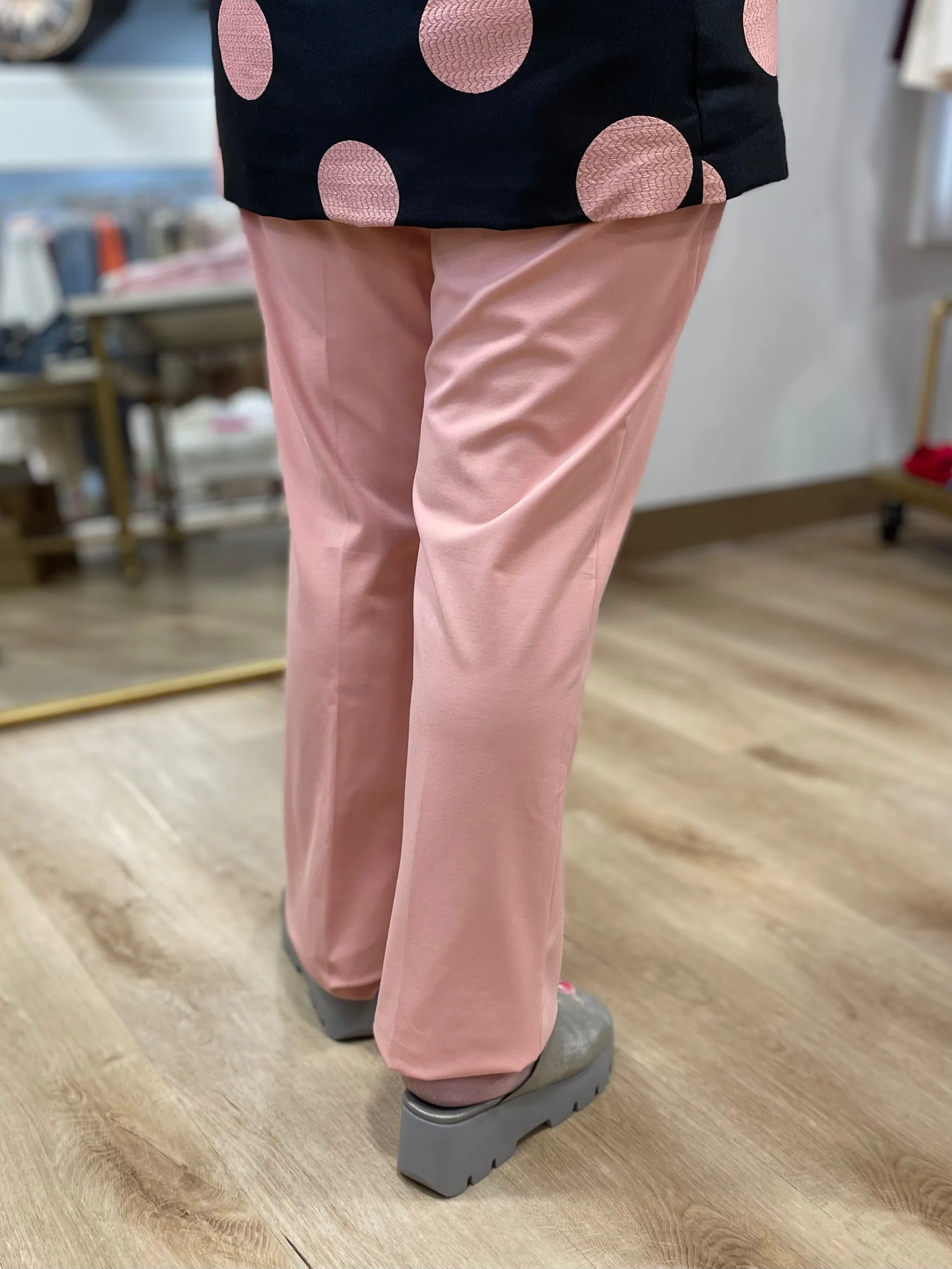 Multiples Wide Band PO Relaxed Leg Pant Blush