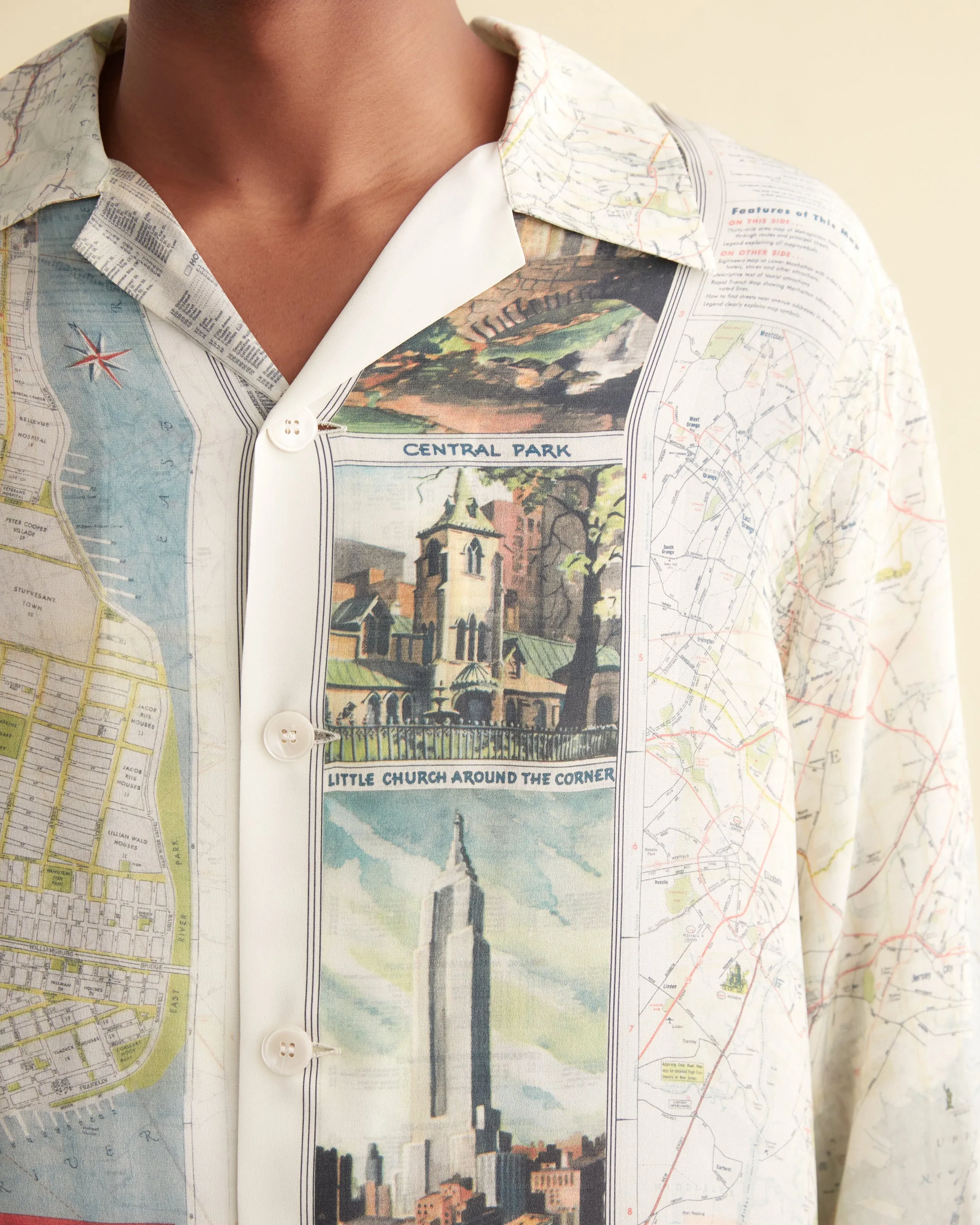 New York City Map Long Sleeve Shirt