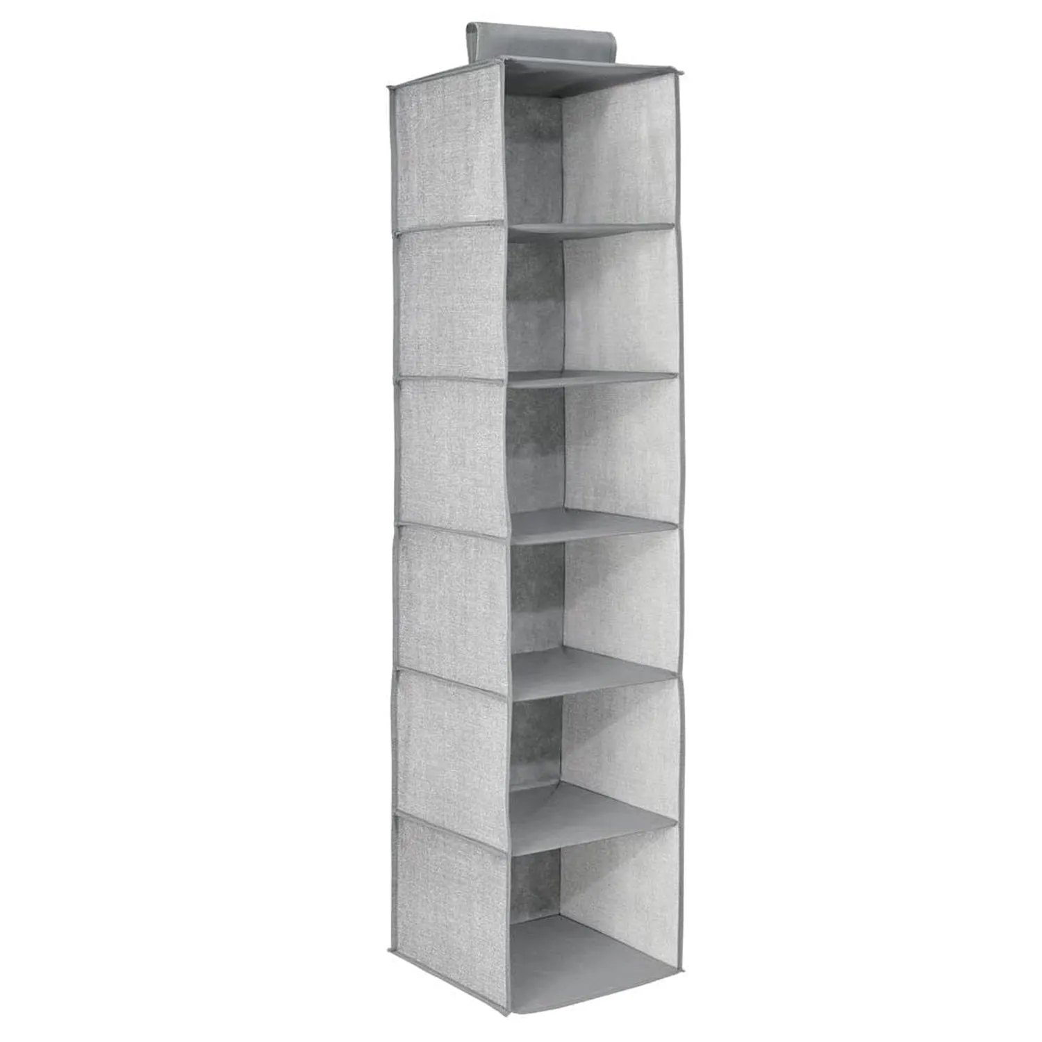 Non-Woven Fabric Cloth 6 Selves Hanging Storage Wardrobe Organizer with PVC Zippered Closure 6 Layers Chain Cloth