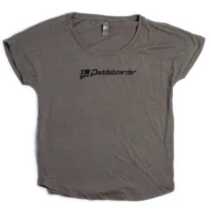 Paddleboarder Logo & Mermaid Loose T-Shirt - Army Green