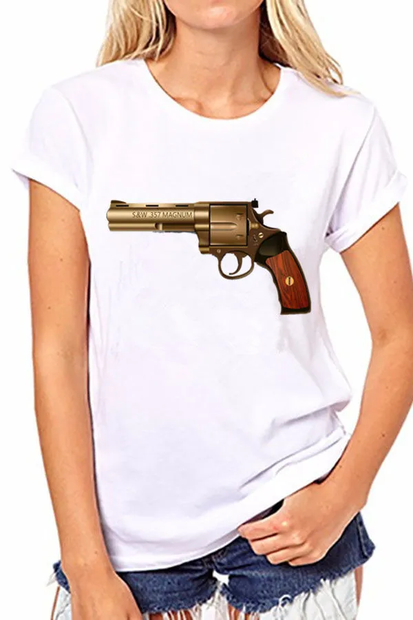 Pattern Print Scoop Short Sleeves Regular T-shirt