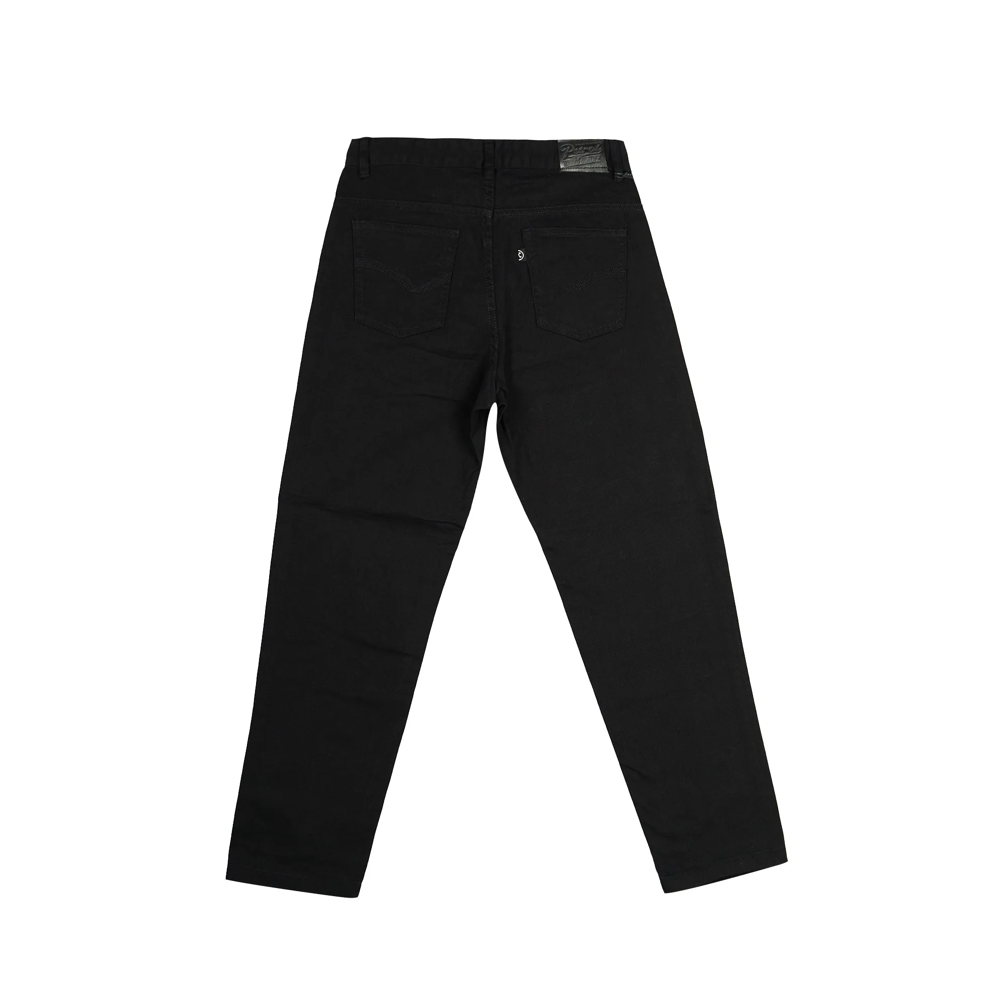 Petrol Ladies' Basic Denim Mid Waist Pants Straight cut fitting Trendy fashion Mom Boy Friend Jeans Casual Bottoms Black Pants for Women 146074-U (Black)
