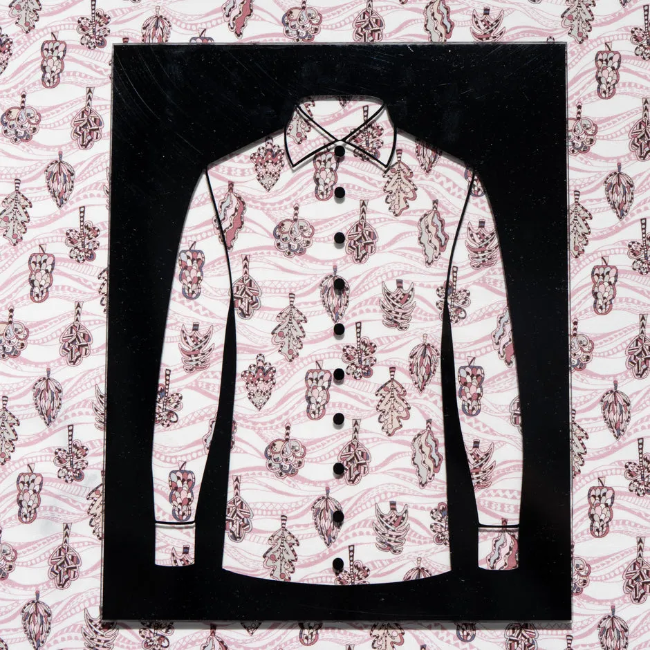 Pink Floral Printed Ivory Pure Cotton
