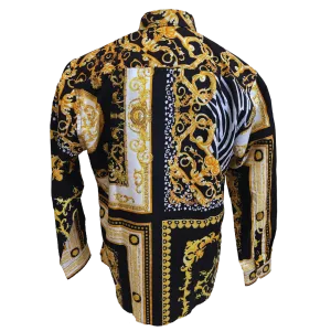PREMIERE SHIRTS: BLACK/GOLD/WHITE TRIBAL