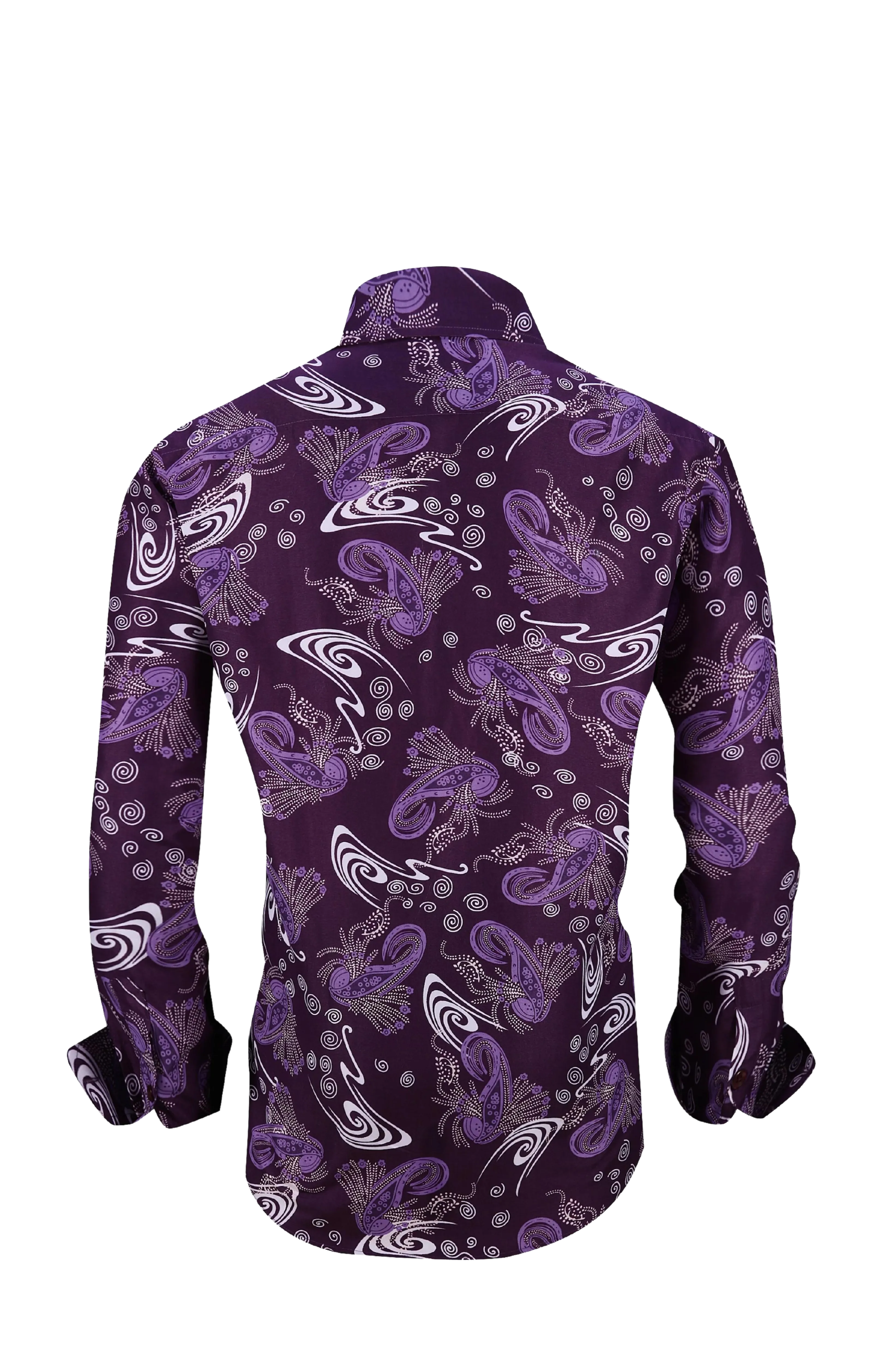 PREMIERE SHIRTS: COLORFUL PURPLE PAISLEY