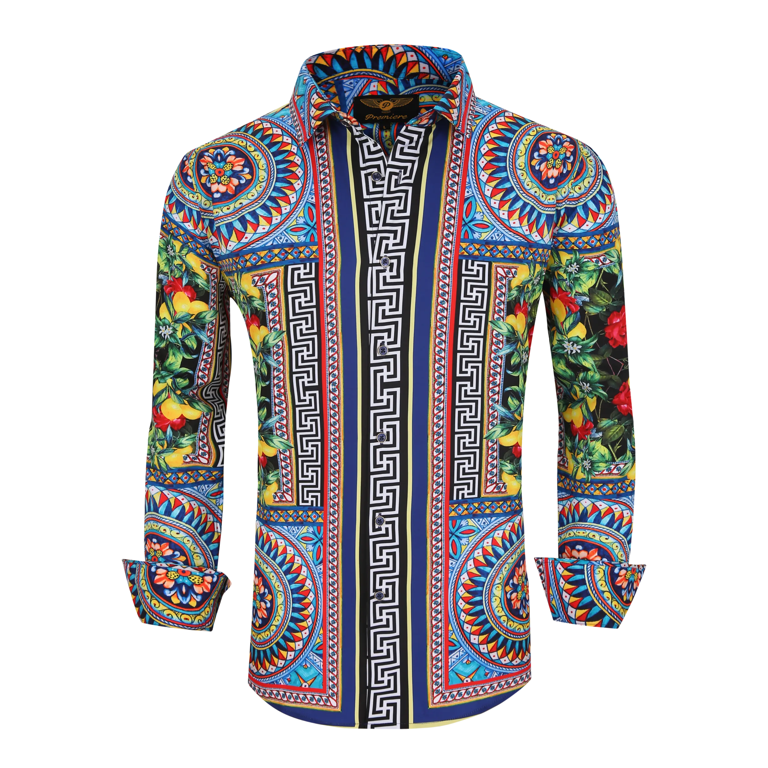 PREMIERE SHIRTS: FLORAL GEOMETRIC