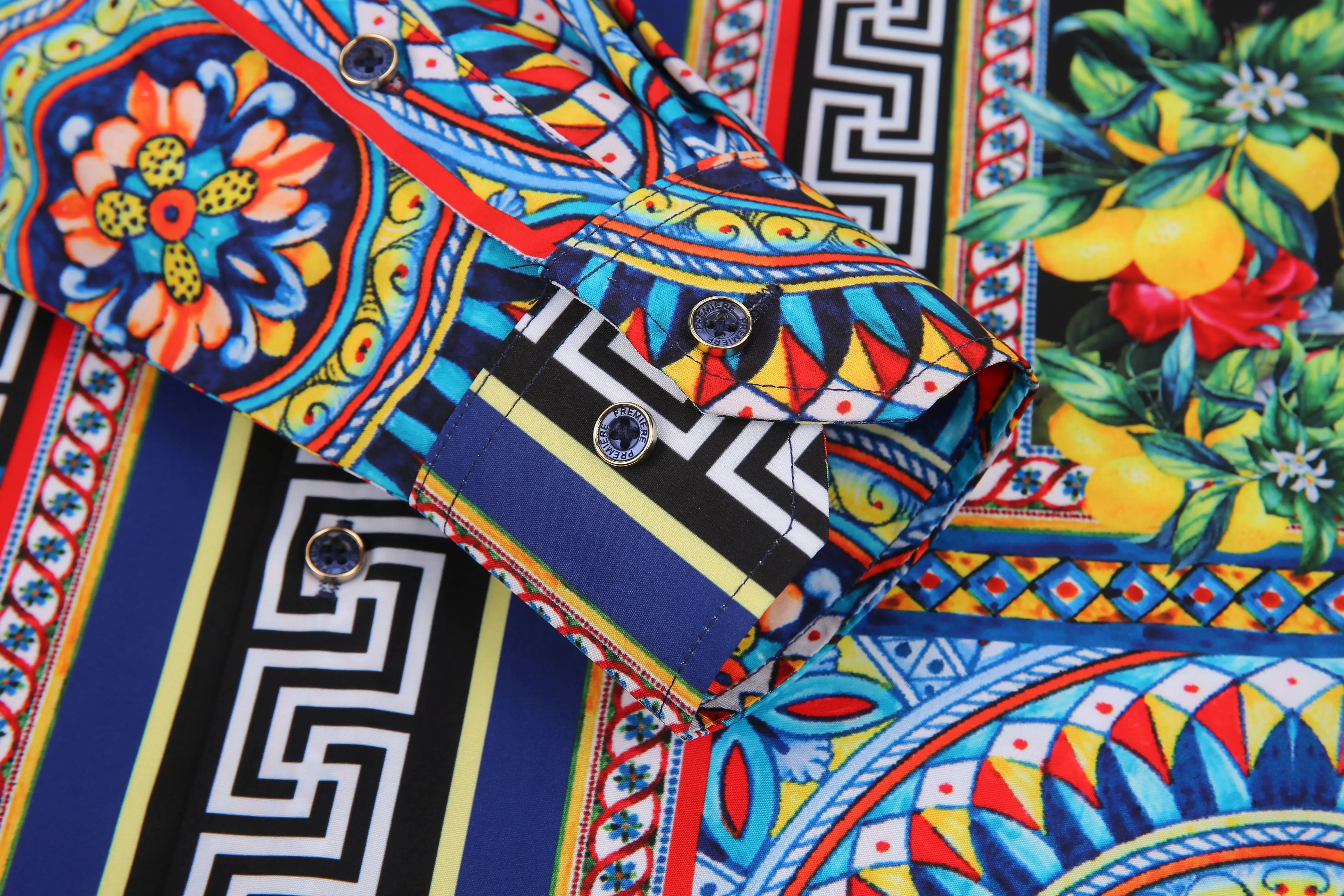 PREMIERE SHIRTS: FLORAL GEOMETRIC