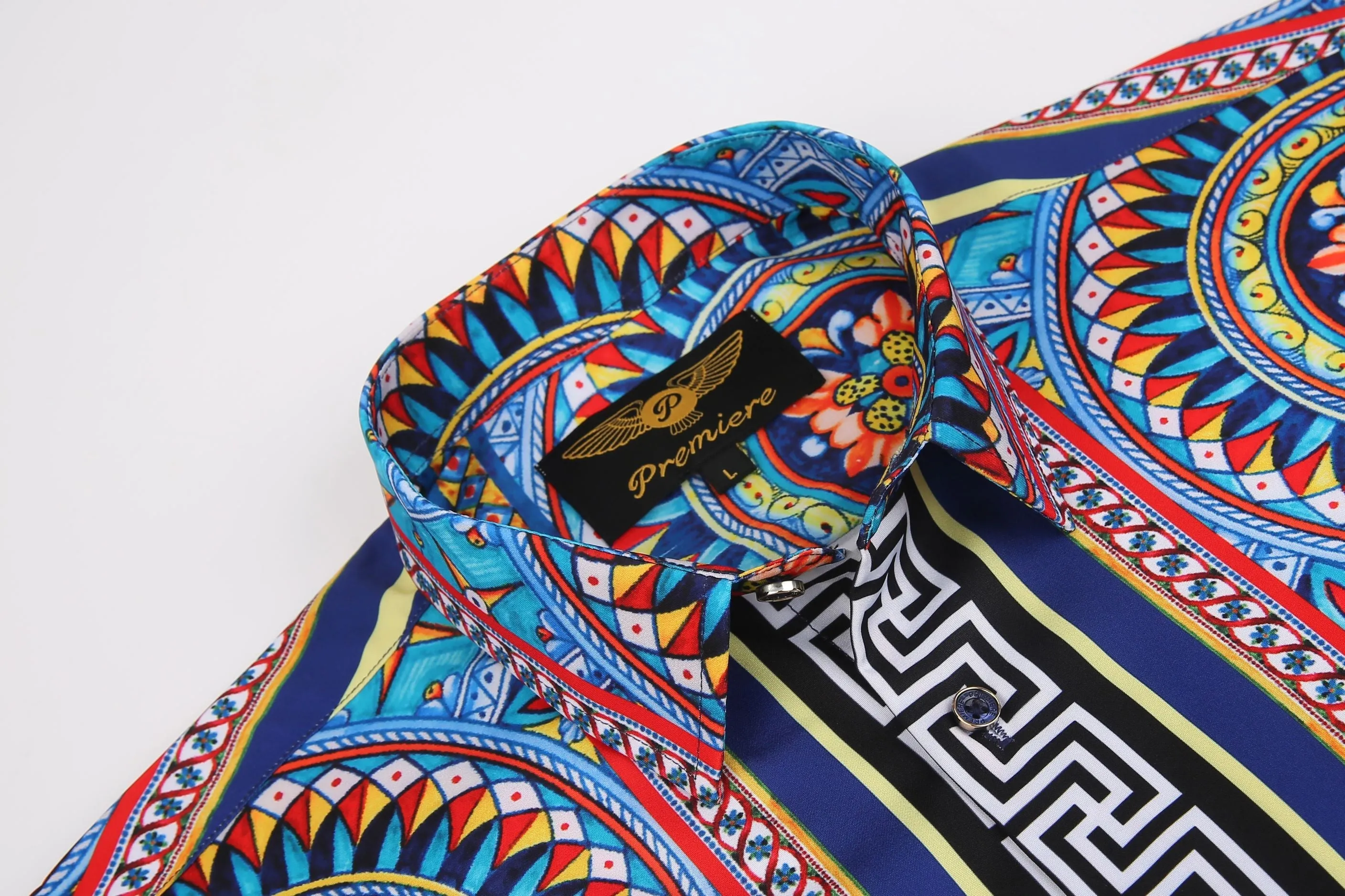 PREMIERE SHIRTS: FLORAL GEOMETRIC