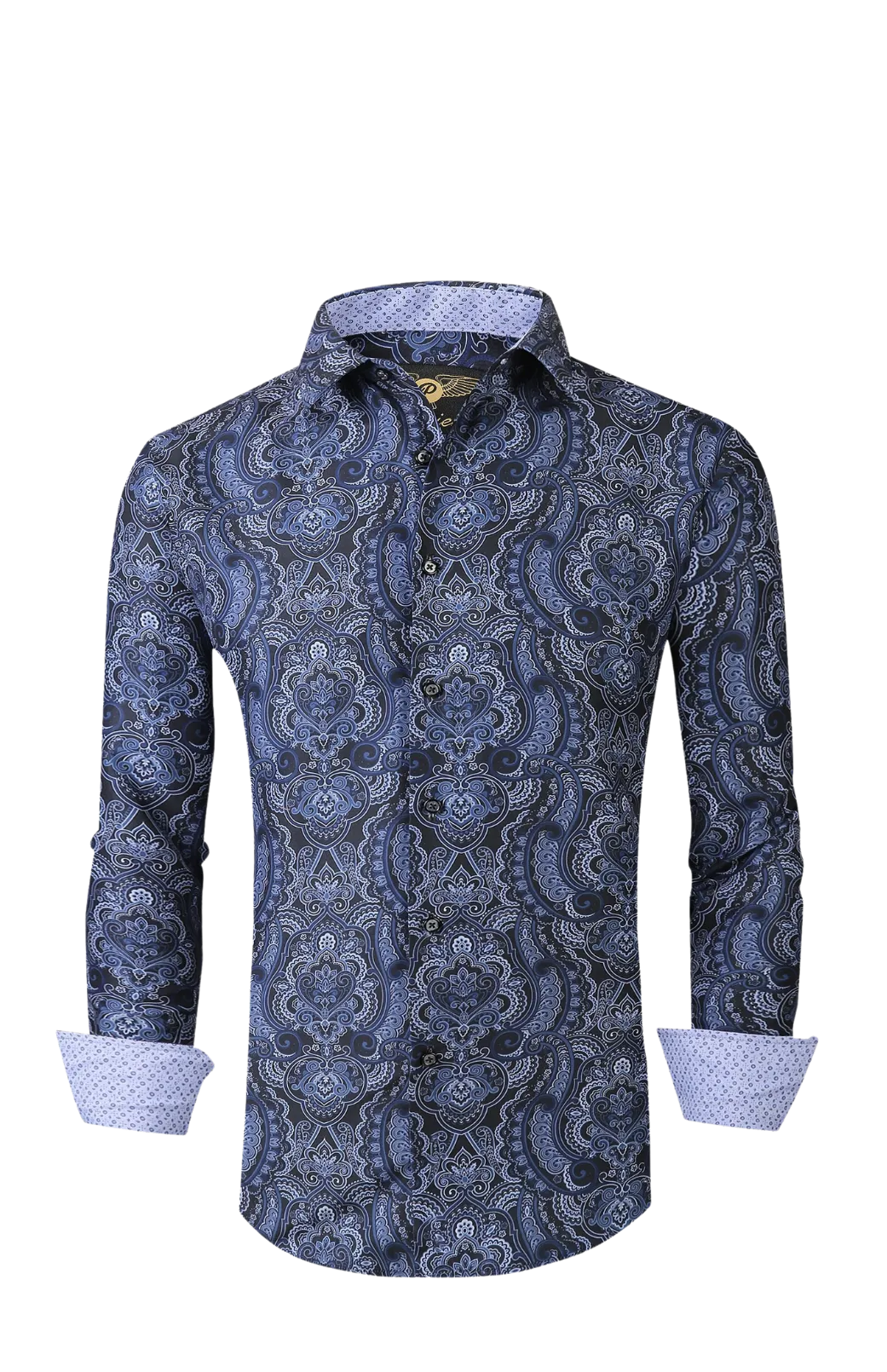 PREMIERE SHIRTS: NAVY BLUE PAISLEY
